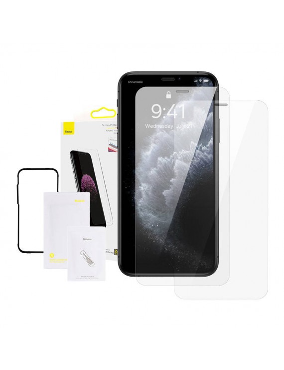Baseus Προστατευτικό Οθόνης Tempered Glass 0.3mm Full Face για iPhone XS Max/11 Pro Max 6.5'' (2τμχ) (Διαφανές)
