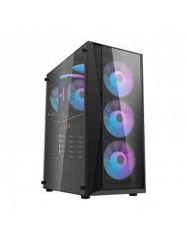 Darkflash DK352 Plus θήκη υπολογιστή (μαύρη) + 4 ανεμιστήρες RGB