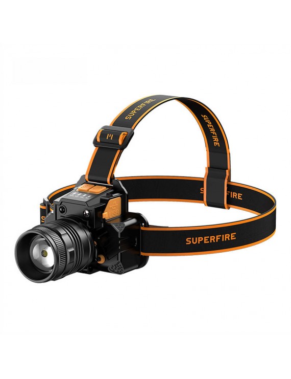 Φακός κεφαλής Superfire HL58 – 350 lm, USB, 3 λειτουργίες, 200 μ.
