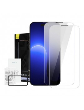Baseus Προστατευτικό Οθόνης Crystal Tempered Glass Dust-proof 0.3mm για iPhone 14 Pro (2τμχ) (Διαφανές)