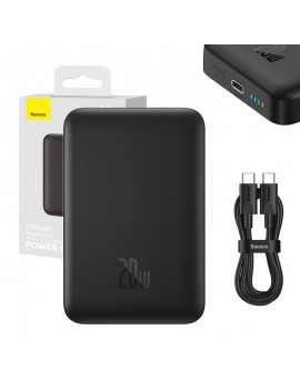 Baseus Powerbank Magnetic Mini MagSafe 10000mAh, USB-C 20W (Μαύρο)