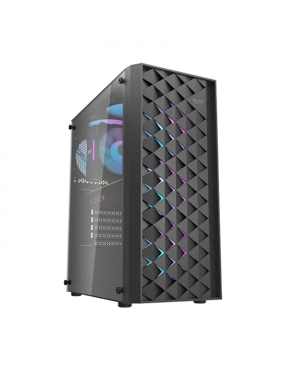 Darkflash DK351 θήκη υπολογιστή (μαύρη) + 4 ανεμιστήρες RGB