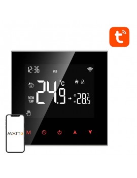 Avatto Έξυπνος Θερμοστάτης Λέβητα WT100 3A WiFi Tuya (Μαύρο)