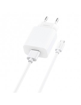 Foneng EU28 network charger, 1xUSB, QC 3.0 + Micro USB cable