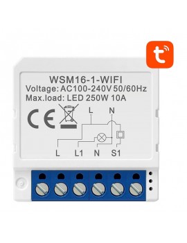 Avatto Έξυπνος Ενδιάμεσος Διακόπτης WiFi WSM16-W1 TUYA (Λευκό)