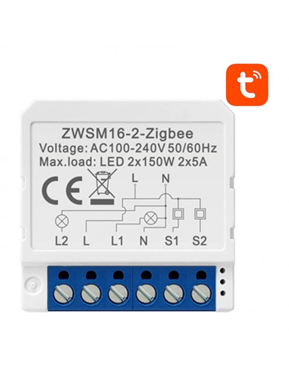 Smart Switch Module ZigBee Avatto ZWSM16-W2 TUYA