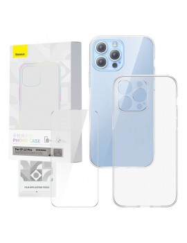 Baseus Θήκη και Προστατευτικό Οθόνης Tempered Glass Corning για iPhone 13 Pro (Διαφανές)