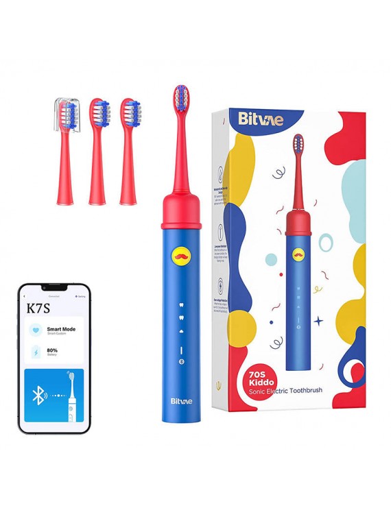 Sonic toothbrush with app for kids, tips set  Bitvae BVK7S (blue)