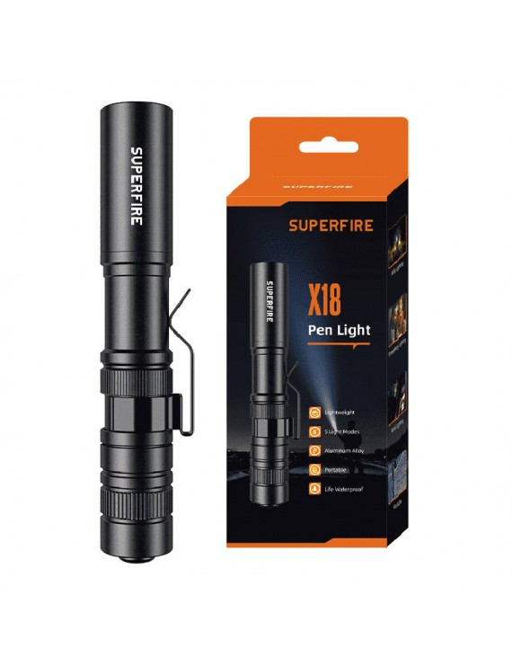 Φακός Superfire X18 – 55 lm, 5W, 5 λειτουργίες, 38 μ.