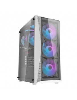 Darkflash DK352 Plus θήκη υπολογιστή (μαύρο και λευκό) + 4 ανεμιστήρες ARGB