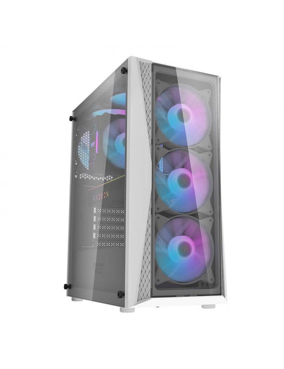 Darkflash DK352 Plus θήκη υπολογιστή (μαύρο και λευκό) + 4 ανεμιστήρες ARGB