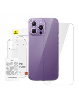 Baseus Θήκη για iPhone 14 ProMax και Προστατευτικό Οθόνης Tempered Glass (Διαφανές)