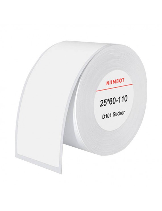 Niimbot Αυτοκόλλητες Θερμικές Ετικέτες 25x60mm, 110τμχ (Λευκό)