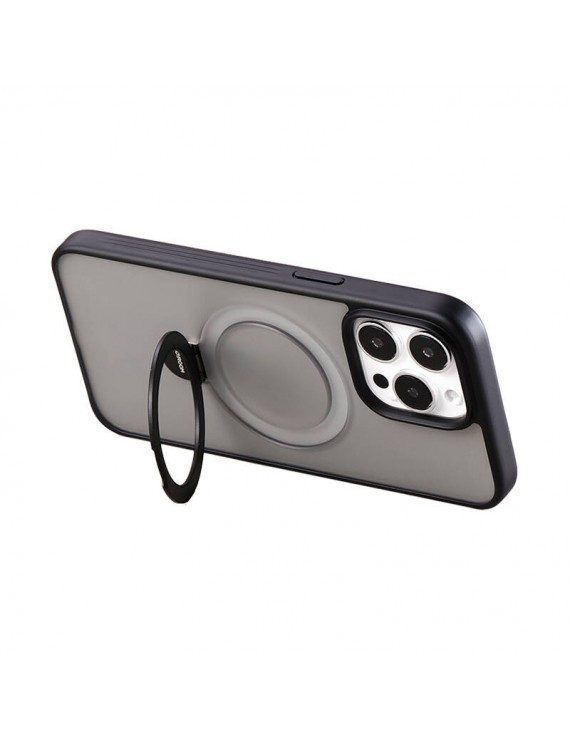Magnetic protective phone case Joyroom JR-BP004 for iPhone 15 Pro Max (black)