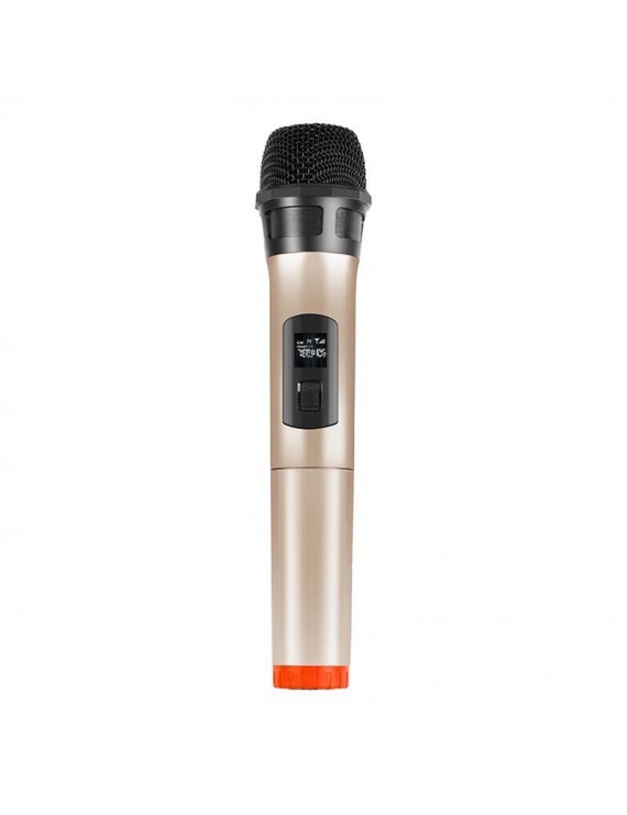 Wireless dynamic microphone UHF PULUZ PU628J 3.5mm (gold)