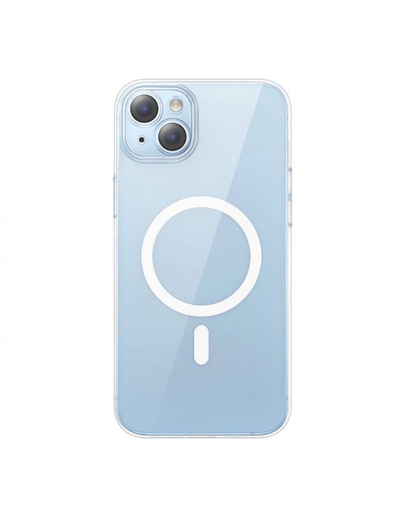 Baseus Μαγνητική Θήκη Crystal Series για iPhone 14 Plus + Προστατευτικό Οθόνης Tempered Glass (Διαφανές)