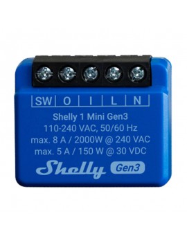 Shelly 1 Mini Gen3 Controller, WiFi/Bluetooth