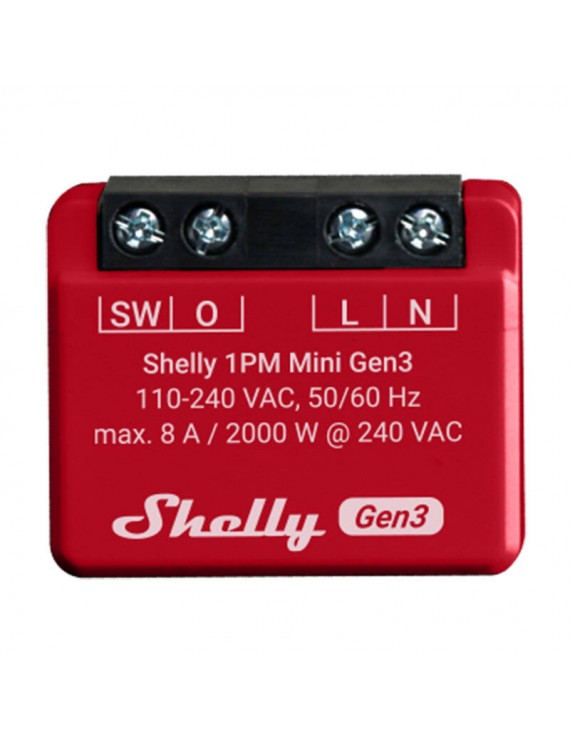 Shelly 1PM Mini Gen3 Controller, WiFi/Bluetooth