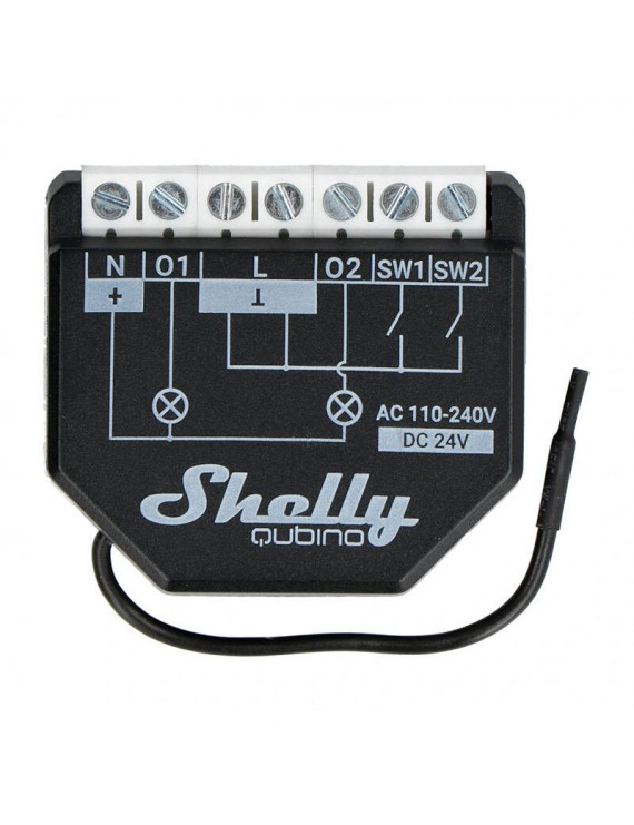 Shelly Qubino Wave2PM Controller, 2-channel, Z-Wave (Power measurement)