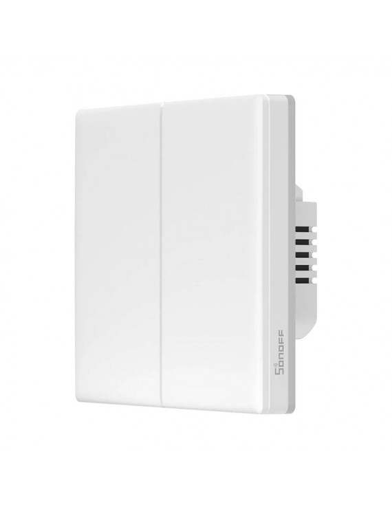 Sonoff Διακόπτης Τοίχου Χωνευτός WiFi Smart Touch TX T5 2C, 2 κανάλια (Λευκό)