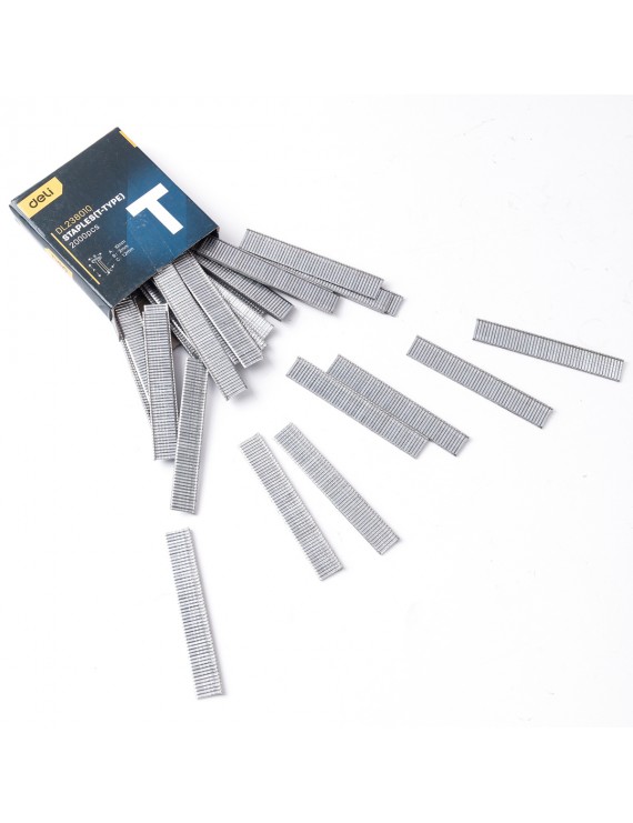 Deli Tools T-type staples EDL238010, 2000 pieces