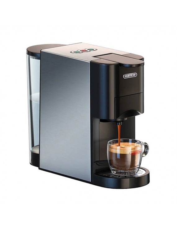 HiBREW Καφετιέρα για Κάψουλες H3A 4σε1 19bar (Μαύρο/Ασημί)