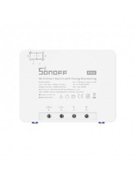 Sonoff Έξυπνος Ενδιάμεσος Διακόπτης WiFi με Παρακολούθηση Ενέργειας POWR3 (25A/5500W) (Λευκό)