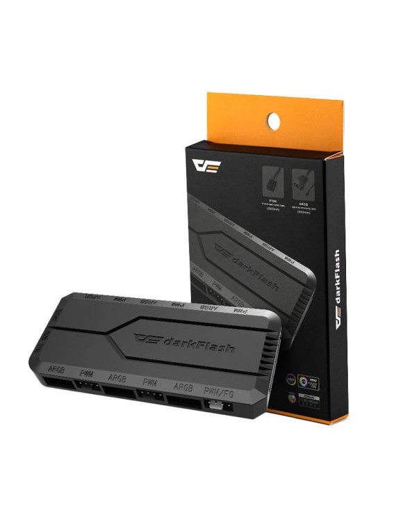 Darkflash Μονάδα ελέγχου ανεμιστήρα RC2 RGB PWM (Μαύρο)