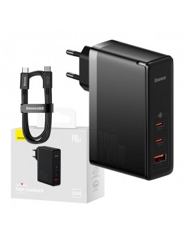 Baseus  Φορτιστής GaN5 Pro 2xUSB-C + USB 140W (Μαύρο)