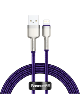 Baseus Καλώδιο USB σε Lightning Cafule, 2.4A, 1m (Μοβ)
