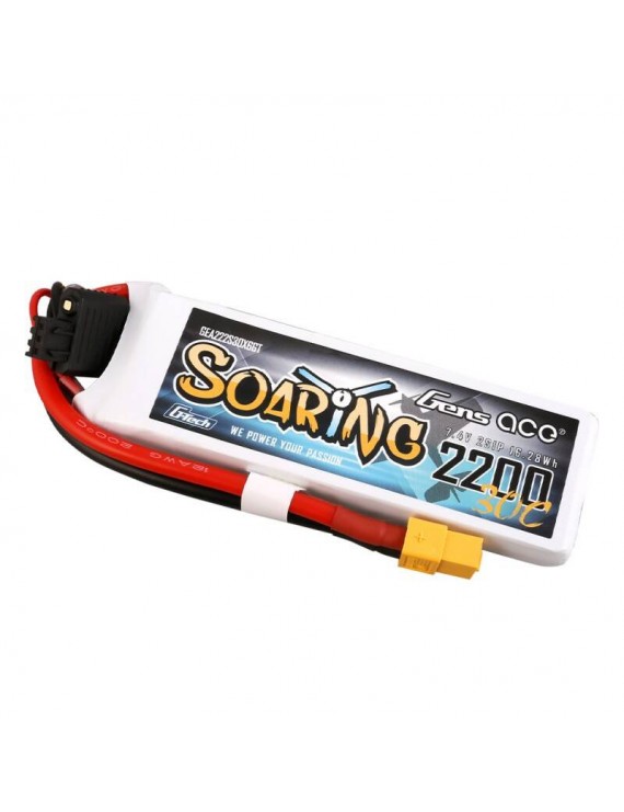Gens Ace G-Tech Soaring 2200mAh 7.4V 30C 2S1P XT60 Battery