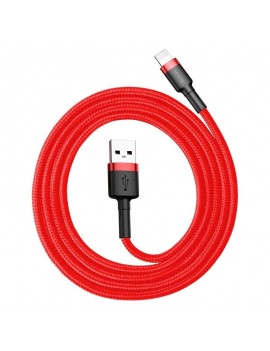 Baseus Καλώδιο USB σε Lightning Cafule 2.4A 1m (Μαύρο/Κόκκινο)