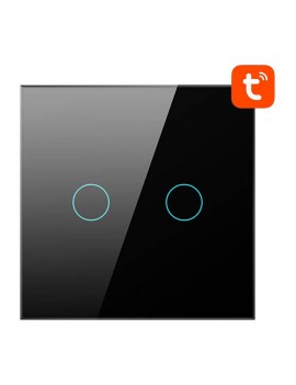 Smart Light Switch WiFi Avatto TS02-EU-B2 2 way (black)
