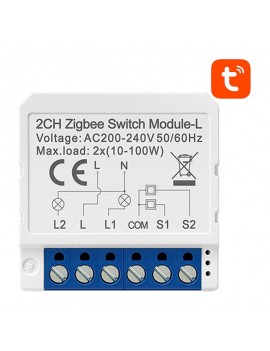 Smart Switch Module ZigBee Avatto LZWSM16-W2 No Neutral TUYA