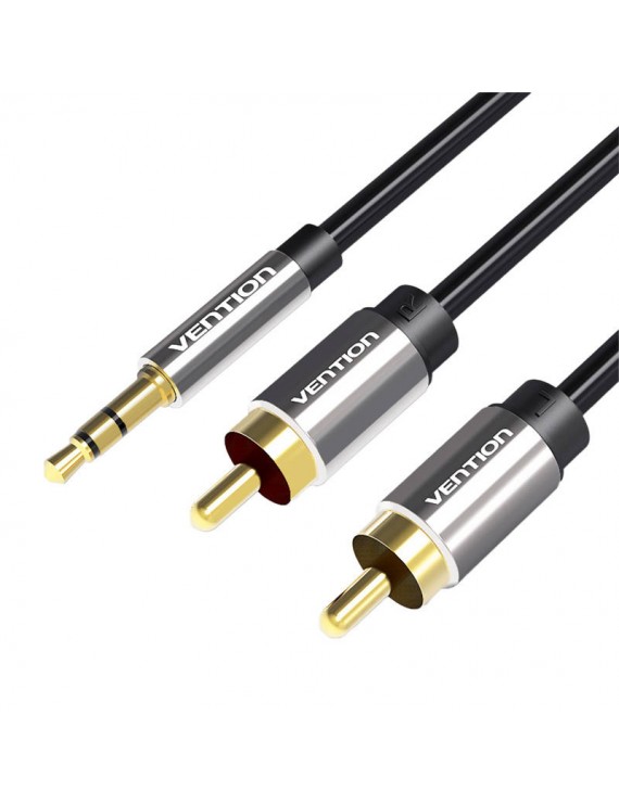 Cable Audio 2xRCA to 3.5mm Vention BCFBD 0.5m (black)