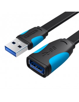 Flat USB 3.0 extender Vention VAS-A13-B150 1.5m Black