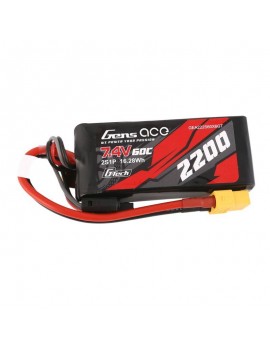 GensAce G-Tech LiPo 2200mAh 7.4V 60C 2S1P XT60 Battery