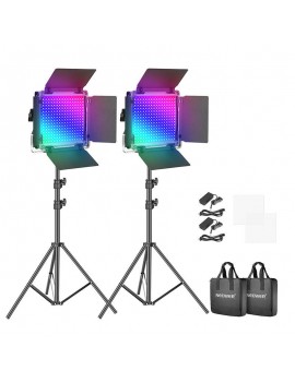 Neewer 660 PRO RGB LED studio set, two 50W 3200-5600K lamps + tripods + gates