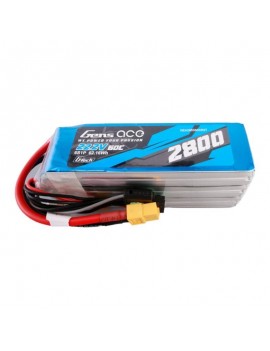 Gens ace G-Tech 2800mAh 22.2V 60C 6S1P Lipo Battery Pack with XT60 plug