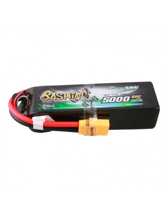 Gens ace G-Tech 5000mAh 14.8V 4S1P 60C Lipo Battery Pack with XT90 Plug-Bashing Series