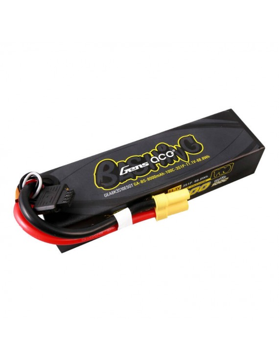 Gens ace G-Tech 8000mAh 11.1V 100C 3S1P Lipo Battery Pack with EC5-Bashing Series