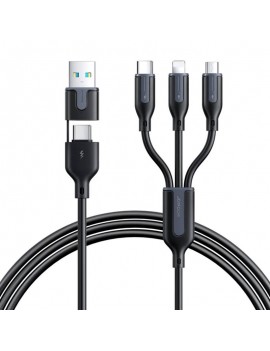 USB cable Joyroom  S-2T3018A15 5in1 USB-C / Lightning / 3.5A /1.2m  (black)