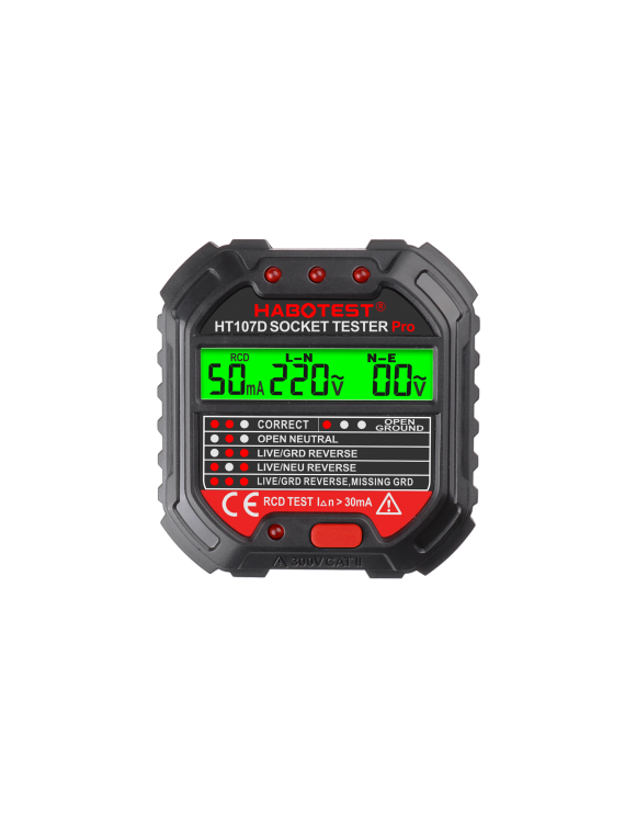 Habotest Tester Καλωδίων με ψηφιακή οθόνη HT107D (Μαύρο)