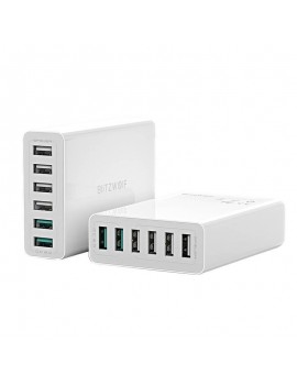 Blitzwolf Φορτιστής BW-S15 6x USB, QC 3.0, 60W (Λευκό)