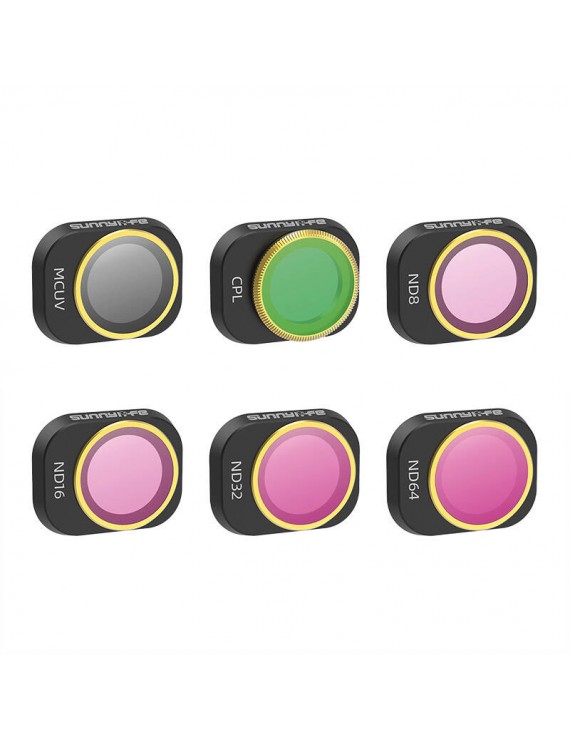 6 Lens Filters MCUV, CPL, ND8/16/32/64 Sunnylife for DJI MINI 4 PRO