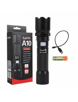 Φακός Superfire A10 – 550 lm, USB, 100–200 μ., 5 λειτουργίες