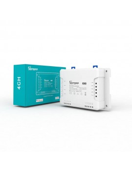 Sonoff Έξυπνος Ενδιάμεσος Διακόπτης WiFi 4CHPROR3 (Λευκό)