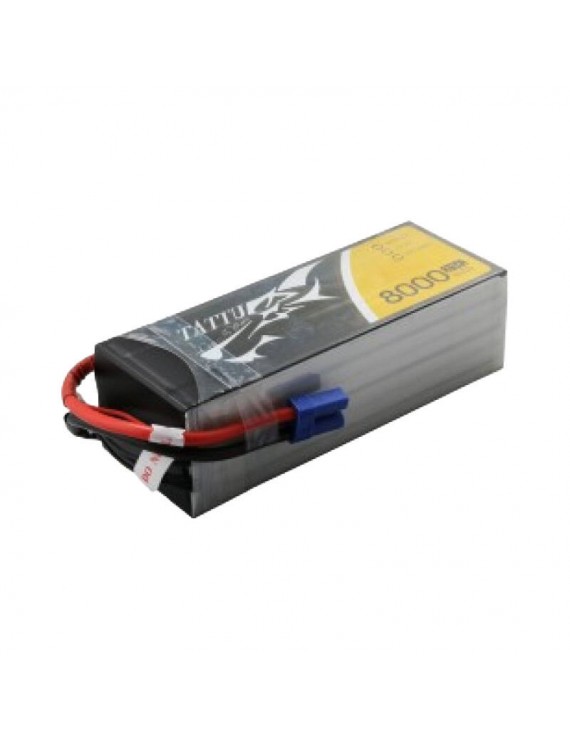 Tattu 8000mAh 22.2V 25C 6S1P Lipo Battery Pack with EC5