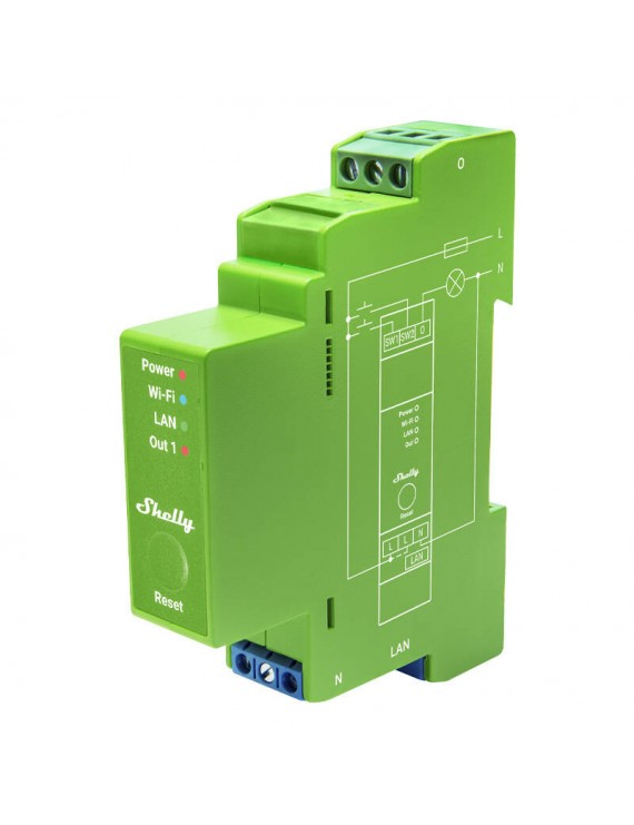 DIN Rail Smart Switch Shelly Pro Dimmer , 1 channels