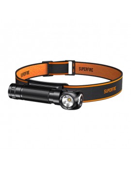 Φακός κεφαλής 2σε1 Superfire TH04 – 600 lm, USB-C, 5 λειτουργίες, 127 μ.